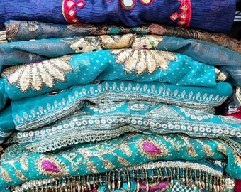 Tenda Indiana In Sari Riciclato Multicolor: 200x105cm, Decorazione Boho Per Camera