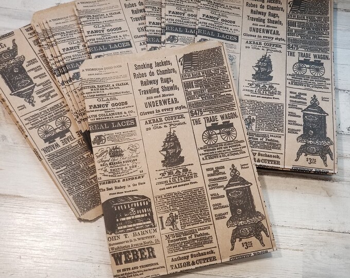 25 LARGE 12 X 16 Newspaper Print Bagscraft Etsy