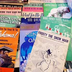 OFERTA DIARIA (50) Paquete de páginas de música vintage: ¡elige tu paquete! suministro de diario basura/efímera vintage/paquete de música de papel/¡lo que veas lo obtendrás!