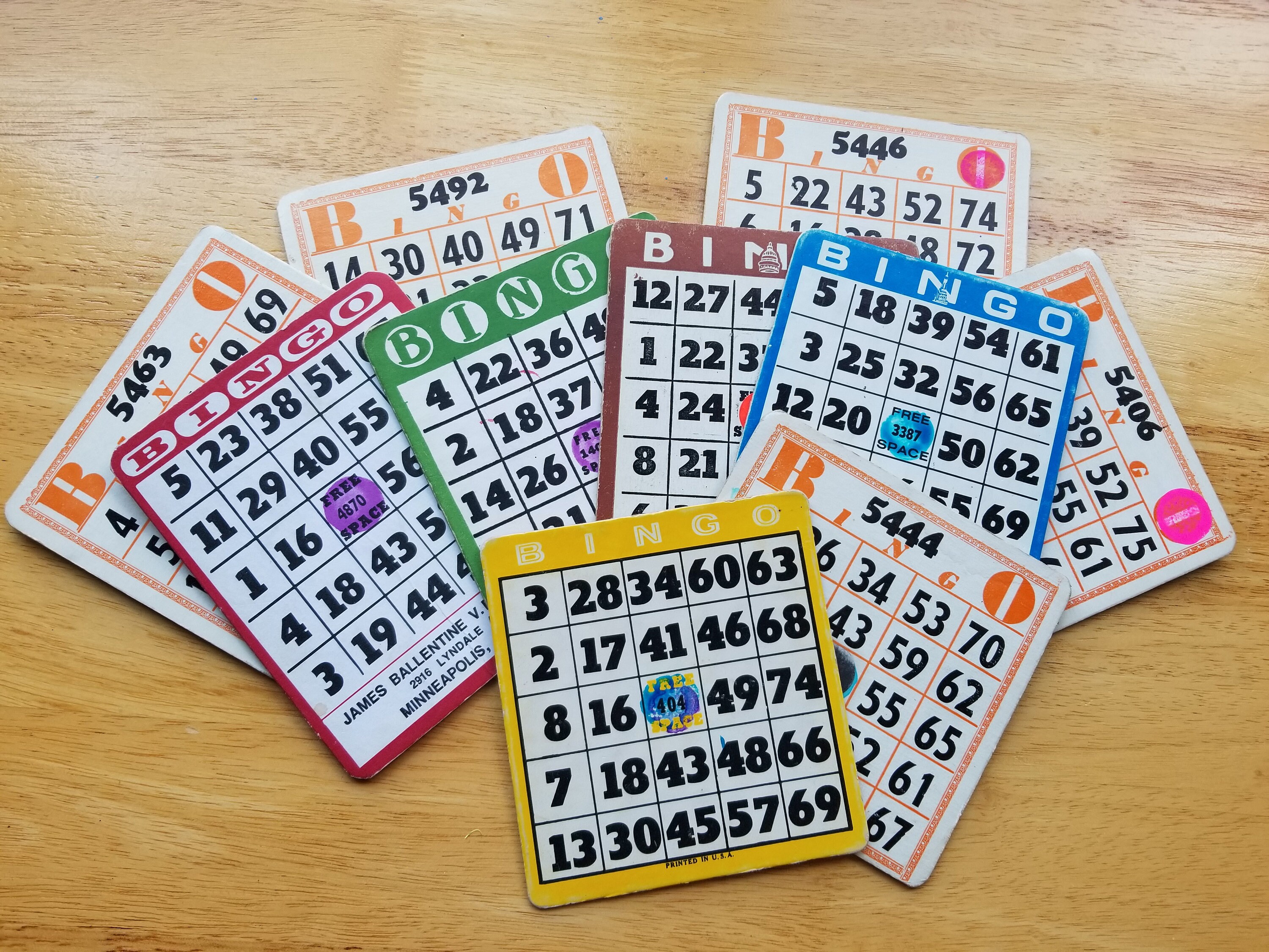 Old bingo chips