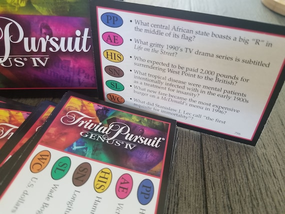 TRIVIAL PURSUIT BABY BOOMER EDITION CARDS ~ travel// party// wedding favors //quiz