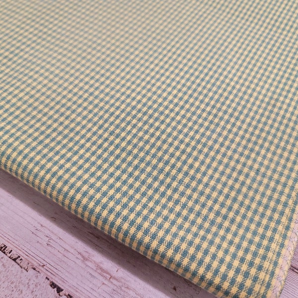 Vintage GREEN/YELLOW checker 58" wide-Upholstery Fabric -Pillow fabric,Drape fabric-Sold by the 1/2 yard