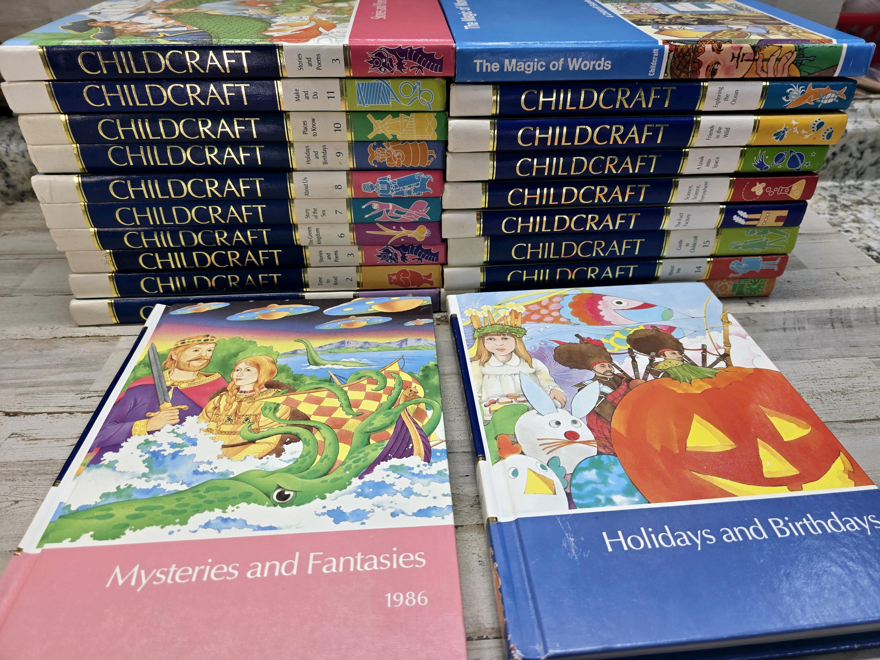Vintage Childcraft Children's Book Set: Homeschool Learning