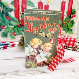 Christmas Junk Journal Kit: Handmade Story Book Ornament DIY