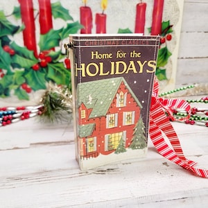 Christmas Junk Journal kit (Home for the holidays) Story book Christmas Junk journal kit/Christmas kit/Book Ornament kit/DIY Christmas kit