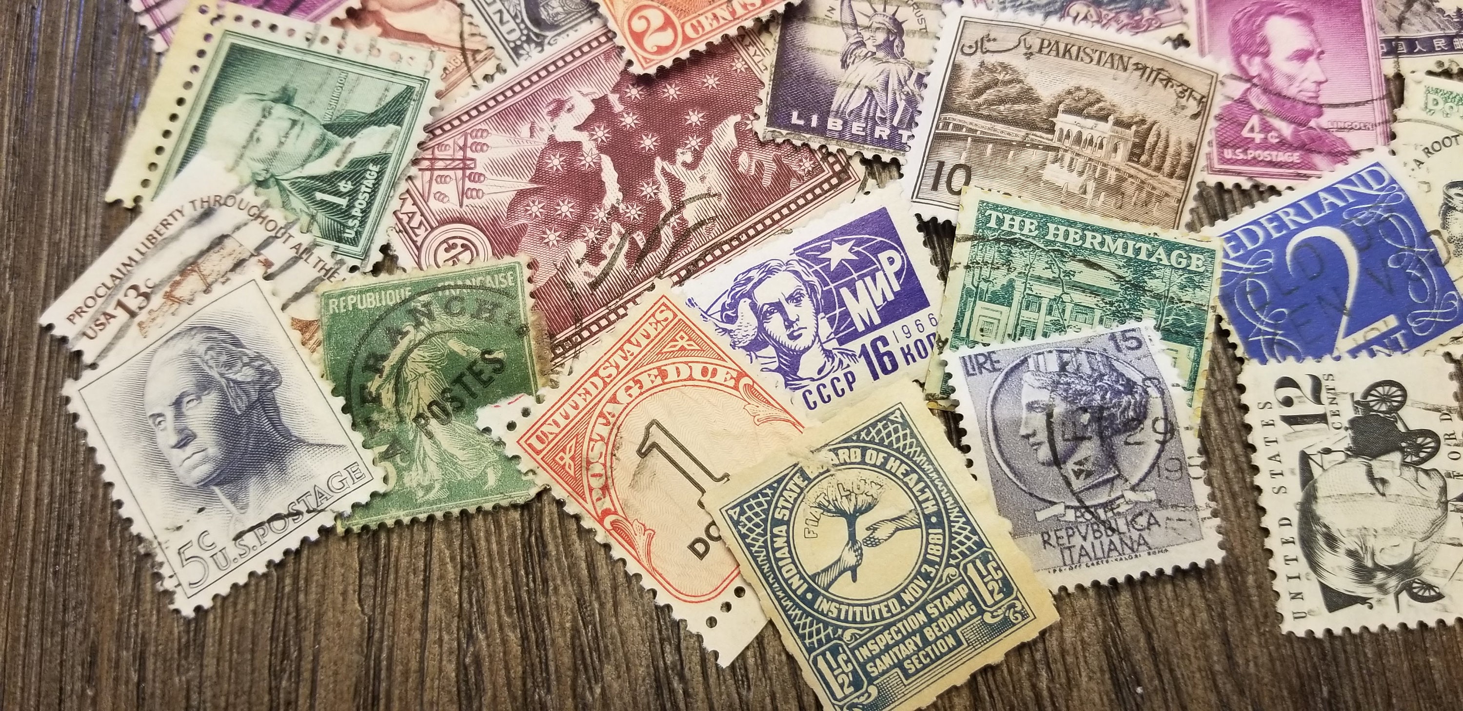 50 VINTAGE MIX Postage Stamps-vintage & Modern Mixed Lot -american ...