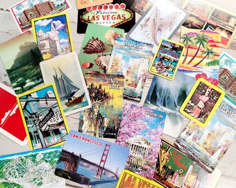 Naipes de viaje vintage: efímeros para diarios basura (paquete de 25)