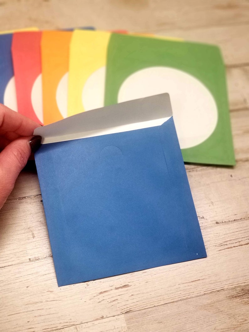 25 Colorful CD/ DVD Envelopes Assorted Multi Color Etsy