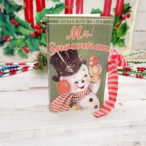Kit de diário de Natal (Sr. Boneco de Neve) Kit de diário de Natal/Kit de enfeites de livro/Kit de Natal faça você mesmo/o que você vê, você ganha