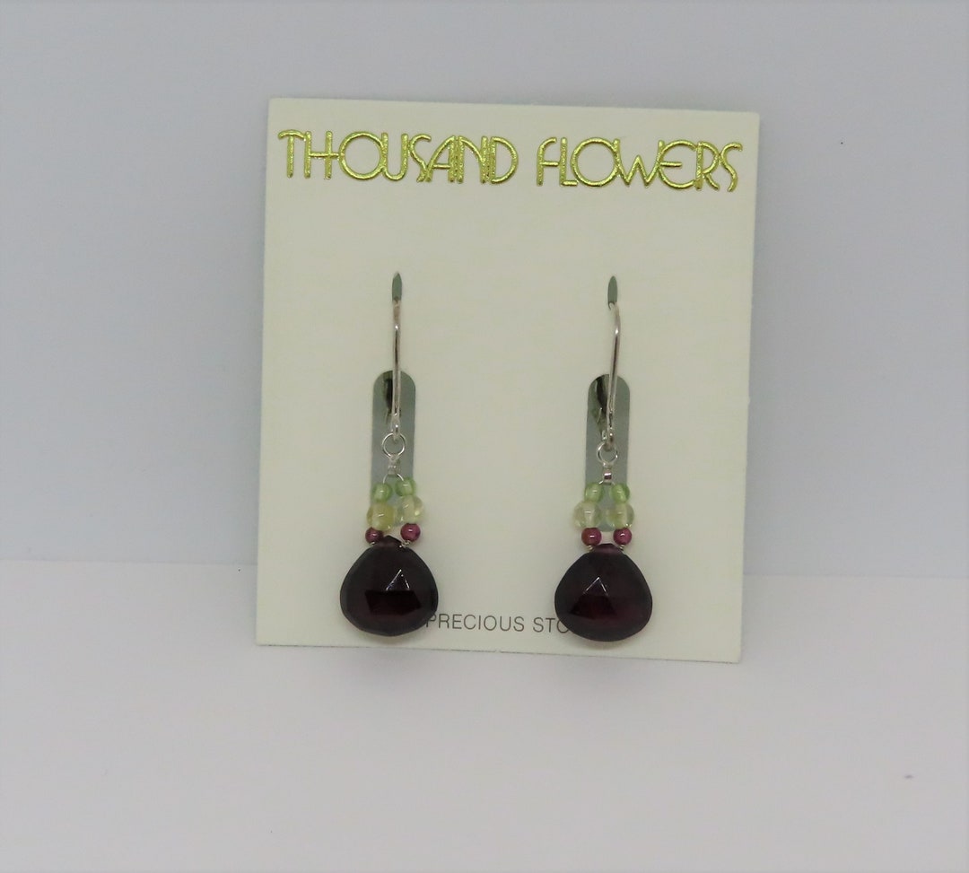 Vintage Thousand Flowers 1980s Briolette Semi Precious Stones