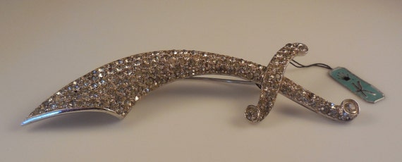 Vintage 1950s Kramer Pat Pend Crystal Rhinestone … - image 1