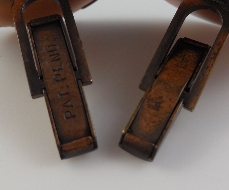 Vintage 1960s Modernist Copper Cufflinks Pat Pend
