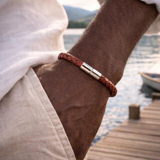 FANCY SHINY Bracciale In Corda Intrecciata Fatto A Mano – Stile Bohémien Con Girasoli E Perline (Regolabile)