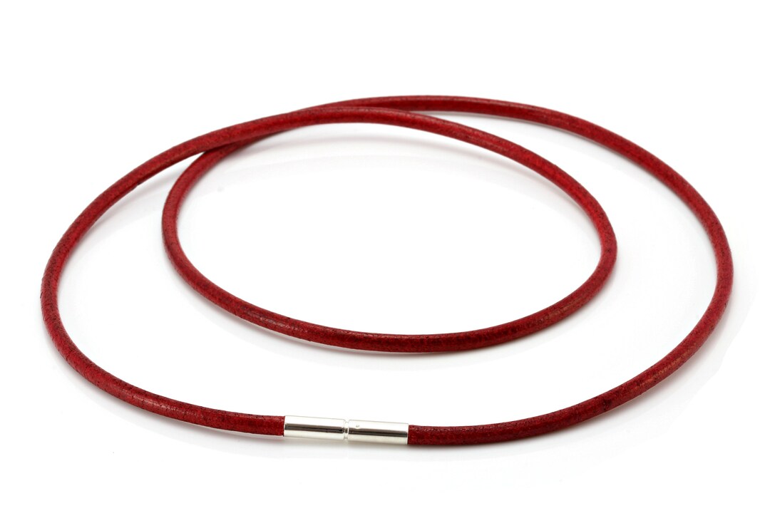 thumbnail image 2 of CMJ London Genuine Leather Bracelet – 3mm Greek Cord With Sterling Silver Clasp (6 Colours, Unisex) 2 of 4