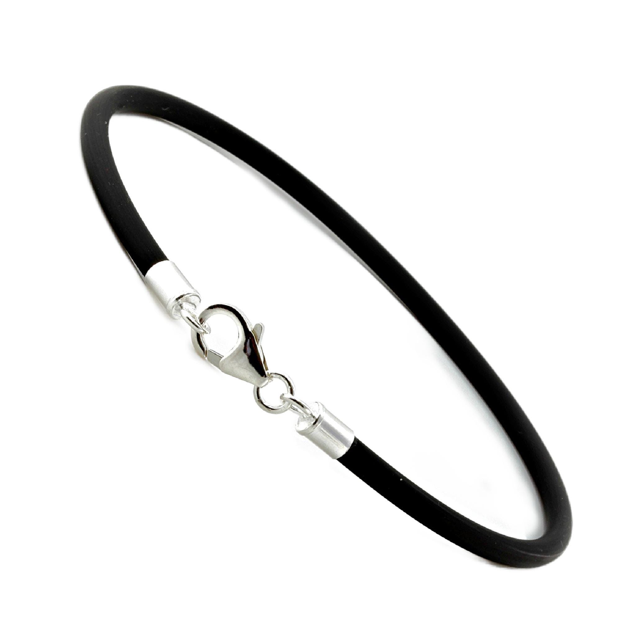 SLEEKEE Bracciale Argento A Forma Di Piuma In Rame Con Custodia In Flanella Nera - Gioiello Donna 6,2x6 Cm