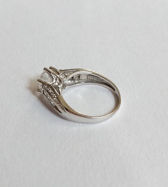 Vintage CZ Diamond 14K Ring, Size 9 US, Eternity … - image 6