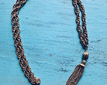 Chunky Vintage Tassel Necklace.