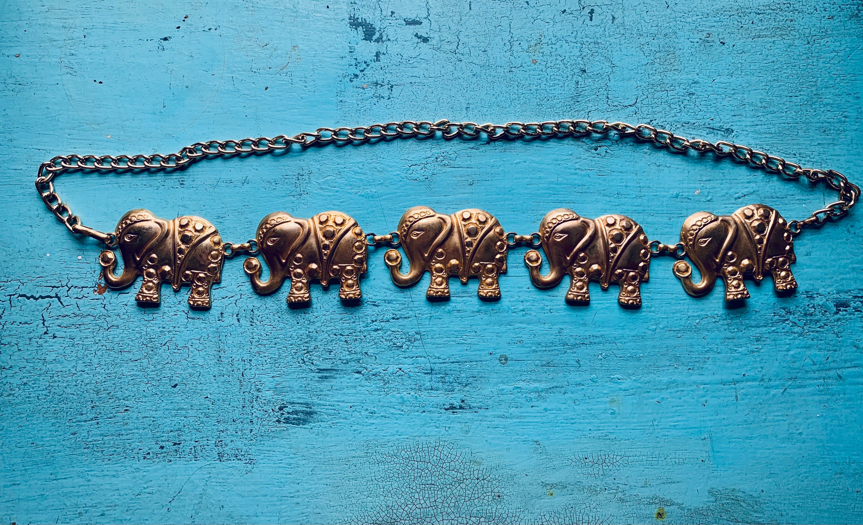 Vintage Elephant Chain Belt - Etsy display picture 3