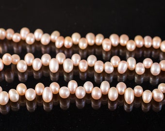 Natural Pink 8mm Freshwater Cultured Pearls, Top Drilled, Beautiful Luster and Shine, Smooth finish, Limited Quantities, #2388