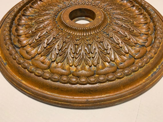 Rusty Vintage Antique Iron Ceiling Medallion Etsy