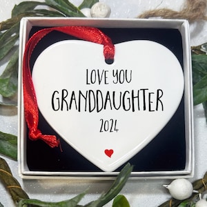 Granddaughter Xmas Ornament, Granddaughter Xmas, Special Granddaughter, ornament, 2024 Christmas, Christmas 2024, Tree decoration 2024,