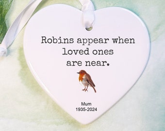 Memorial Gift, Sympathy, Robins appear, Memorial gift, Grief gift, Robins appear when loved ones are near, Sympathy gift, remembering