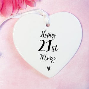 21st Personalised Birthday ornament, Personalised 21st, 21st birthday keepsake, 21st Birthday gift, 21st, 21st keepsake, 21st for her
