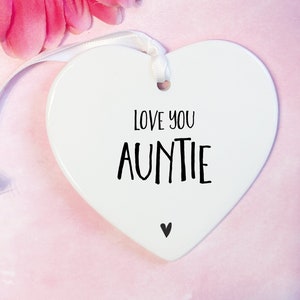 Love you Auntie, Auntie gift idea,  Ceramic Keepsake, Auntie Gift, Auntie present, Auntie Keepsake, Aunty, Aunt, Aunt present, Aunties,