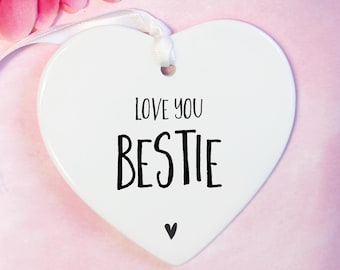 Bestie Ceramic Heart Keepsake: Special Friend Gift