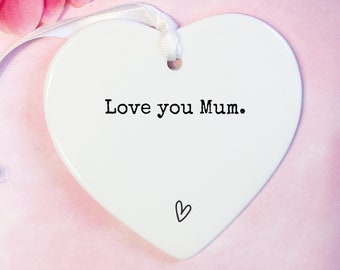 Mum Keepsake: Ceramic Heart Gift for Mum