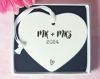 Wedding gift 2024, wedding present, wedding keepsake, wedding trinket, bride gift, ornament, 2024 wedding, Mr & Mr. Mrs and Mrs