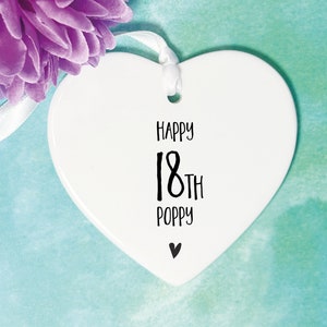 Céramique personnalisée 18e anniversaire, 18e anniversaire, cadeau 18e anniversaire, souvenir 18e anniversaire, 18e, cadeau 18e pour elle, cadeau 18e pour lui