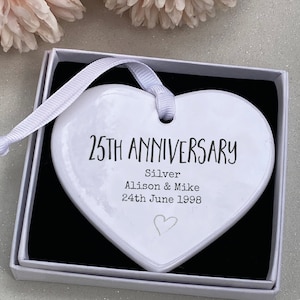 Personalised 25th Anniversary Keepsake, Silver Anniversary, 25th Anniversary gift, Personalised 25th Anniversary, Silver Anniversary