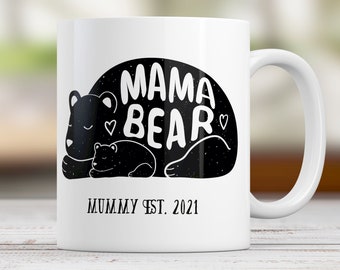 Personalized Mama Bear Mug, Mother's Day Gift, 10oz