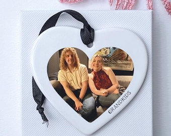Personalised Grandparents Gift Photo Keepsake Heart Grandkids
