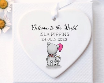 New baby girl or boy personalised new baby keepsake gift