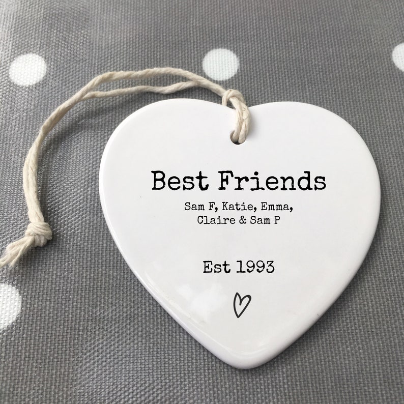 Personalised Best Friends ornament Best Friends gift Besties Etsy