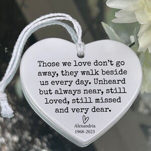 Sympathy, Sympathy gift, bereavement, bereavement gift, Family Loss, Memorial gift, Those we love don't go away, beautiful memorial quote. PERSONALISED Typewri