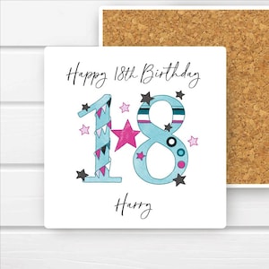 Dessous de verre 18e anniversaire, 18e anniversaire pour femme, idées 18e anniversaire, souvenir 18e anniversaire, 18e, 18e anniversaire pour elle, 18e montagnes russes, 18e cadeau