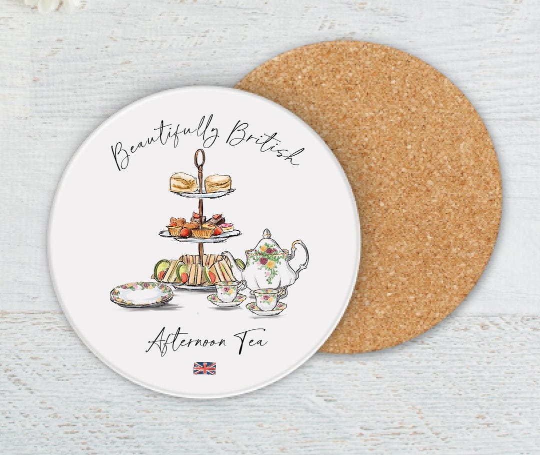 British Ceramic Coaster: Hand Drawn Classic British Images on Coasters ...