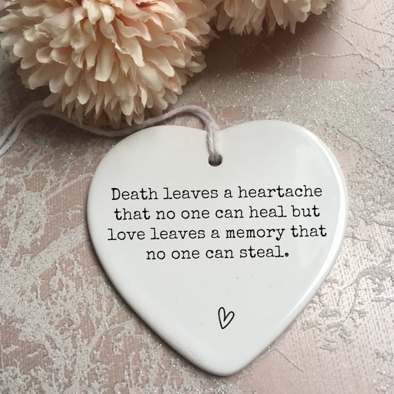 Death Leaves a Heartache Sympathy Memorial Gift Those We Etsy
