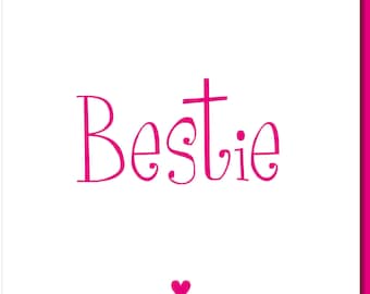 Bestie Birthday Card Bestie Card Best Friends BFF