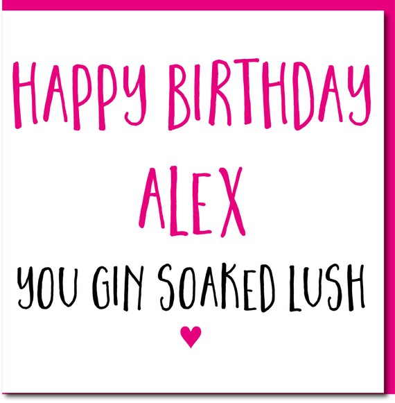 Personalised Gin Lovers Birthday Card Female Funny You Etsy