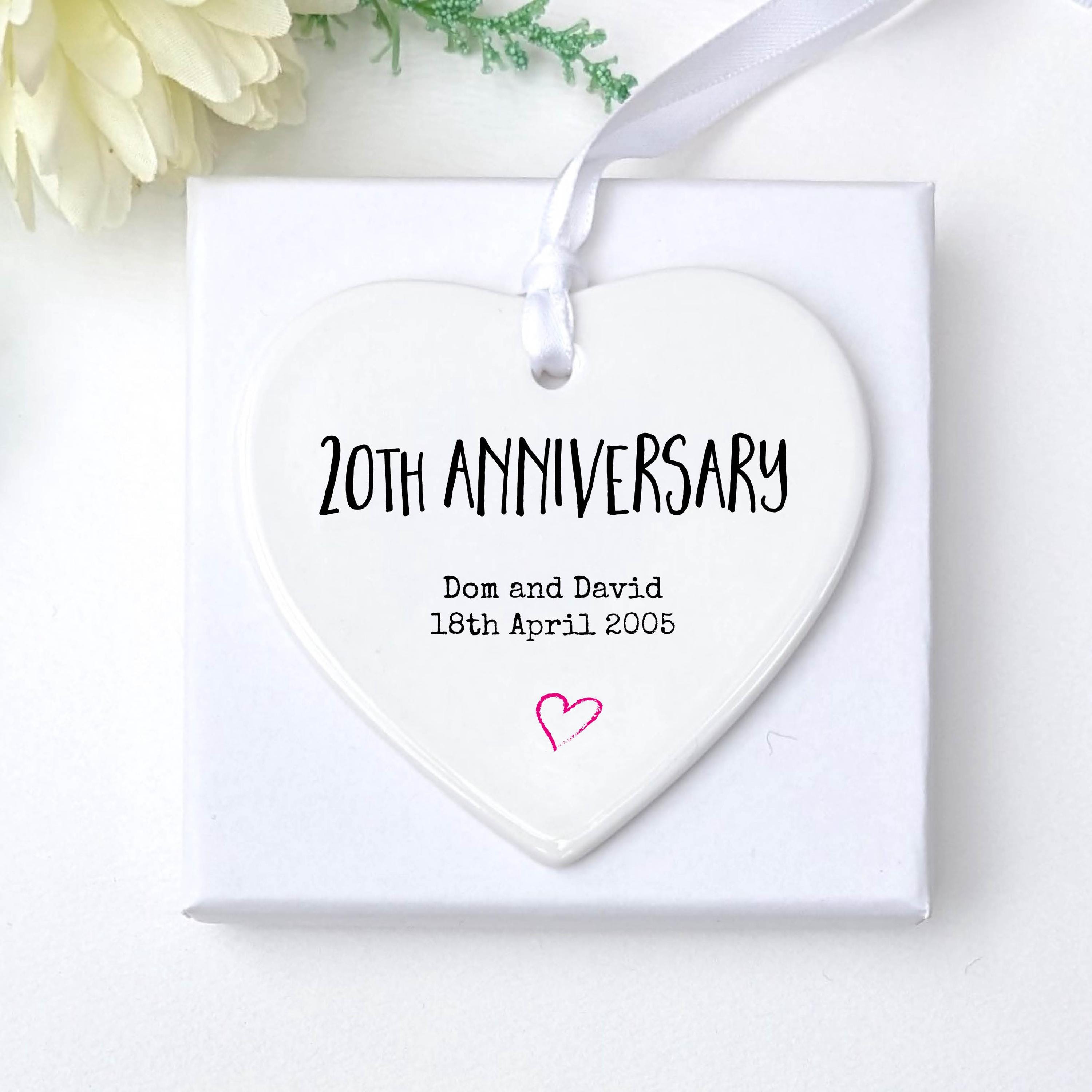 その他 LGEAR 20th ANNIVERSARY COLLECTION Personalised 20th Anniversary Gift Heart Keepsake, China 20th