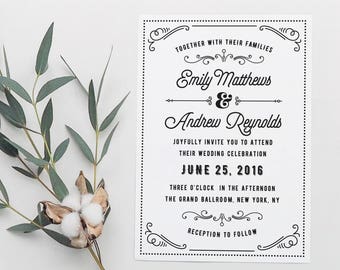 Wedding Invitation Template - Printable Wedding Invitation - Editable Wedding Template - Instant Download - Calla Lily Collection