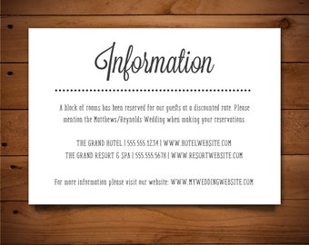 info card template etsy information card template