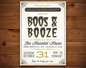 diy halloween invite etsy