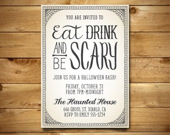diy halloween invite etsy