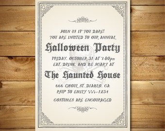 diy halloween invite etsy
