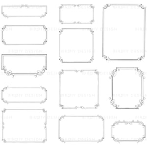 Rustic Frames Clipart - Boho Clipart - Rustic Clipart - ClipArt - Rustic Boho Clipart - Vector EPS et PNG 300 dpi - Téléchargement instantané